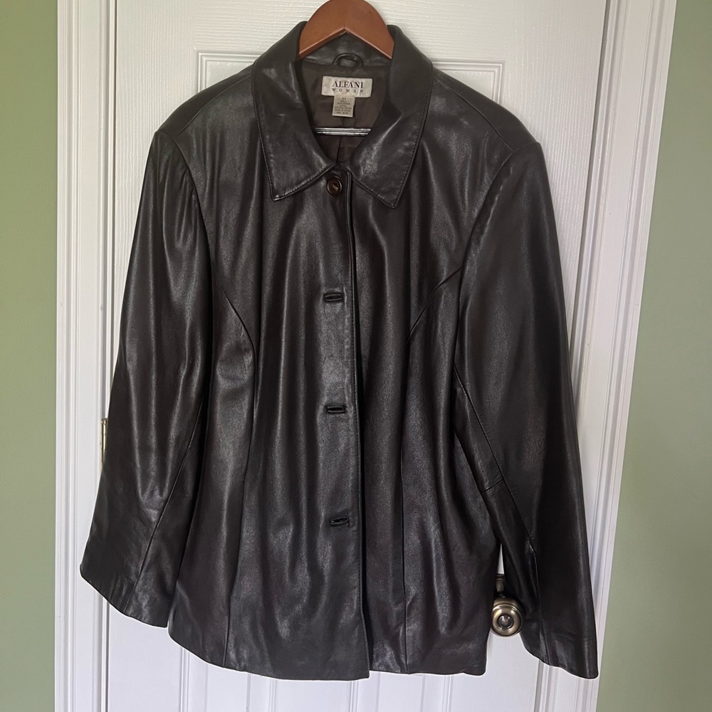 Alfani genuine leather jacket